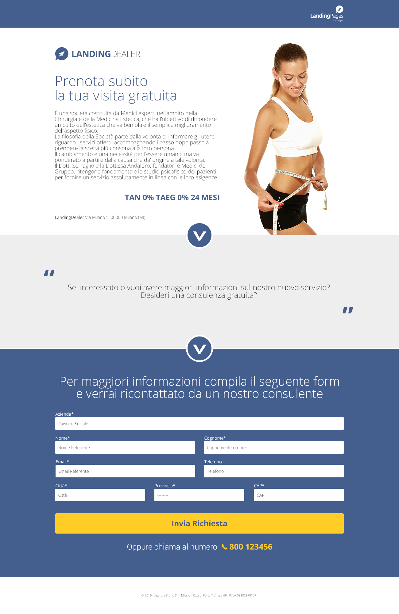 esempi landing page