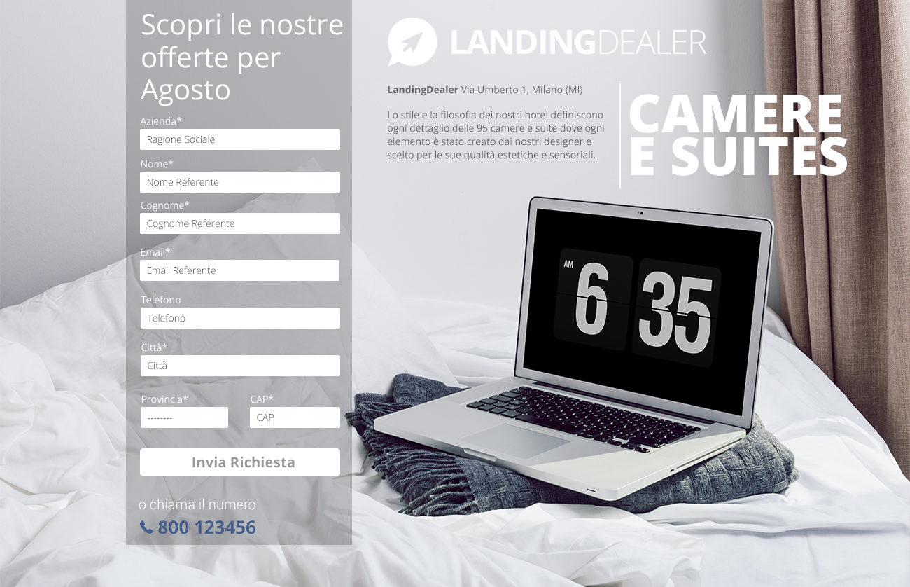 esempi landing page
