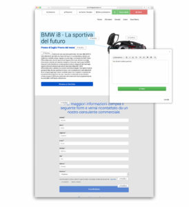 sito landing pages automobili sito